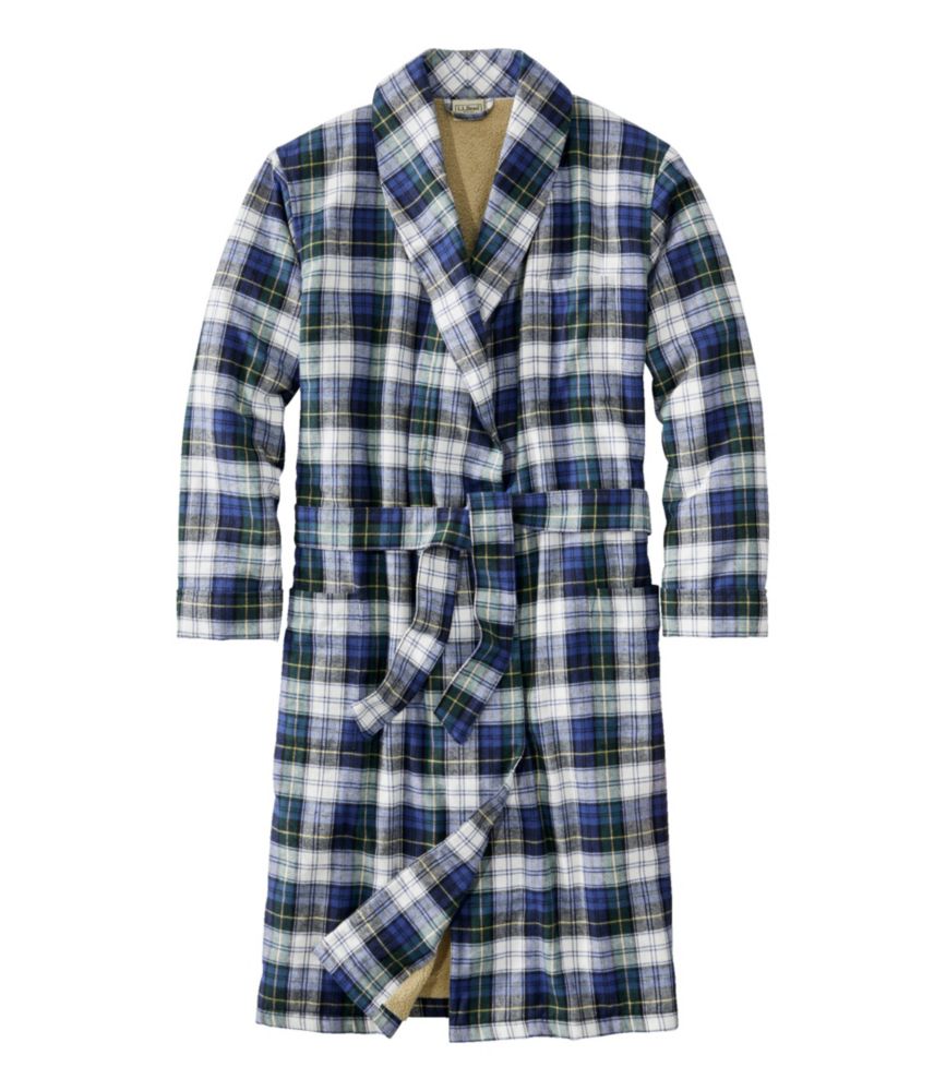 Men's Scotch Plaid Flannel Robe, SherpaLined Robes at L.L.Bean