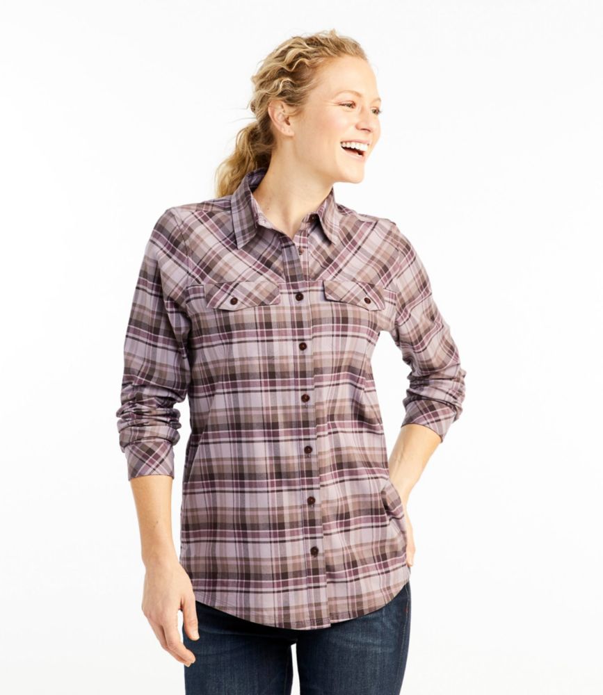 Women's Cabin Stretch Flannel Shirt, Plaid Shirts & Tops at L.L.Bean