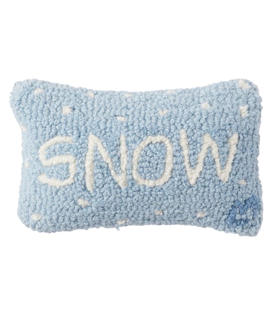 Wool Hooked Throw Pillow, Snow Throw Pillows at L.L.Bean