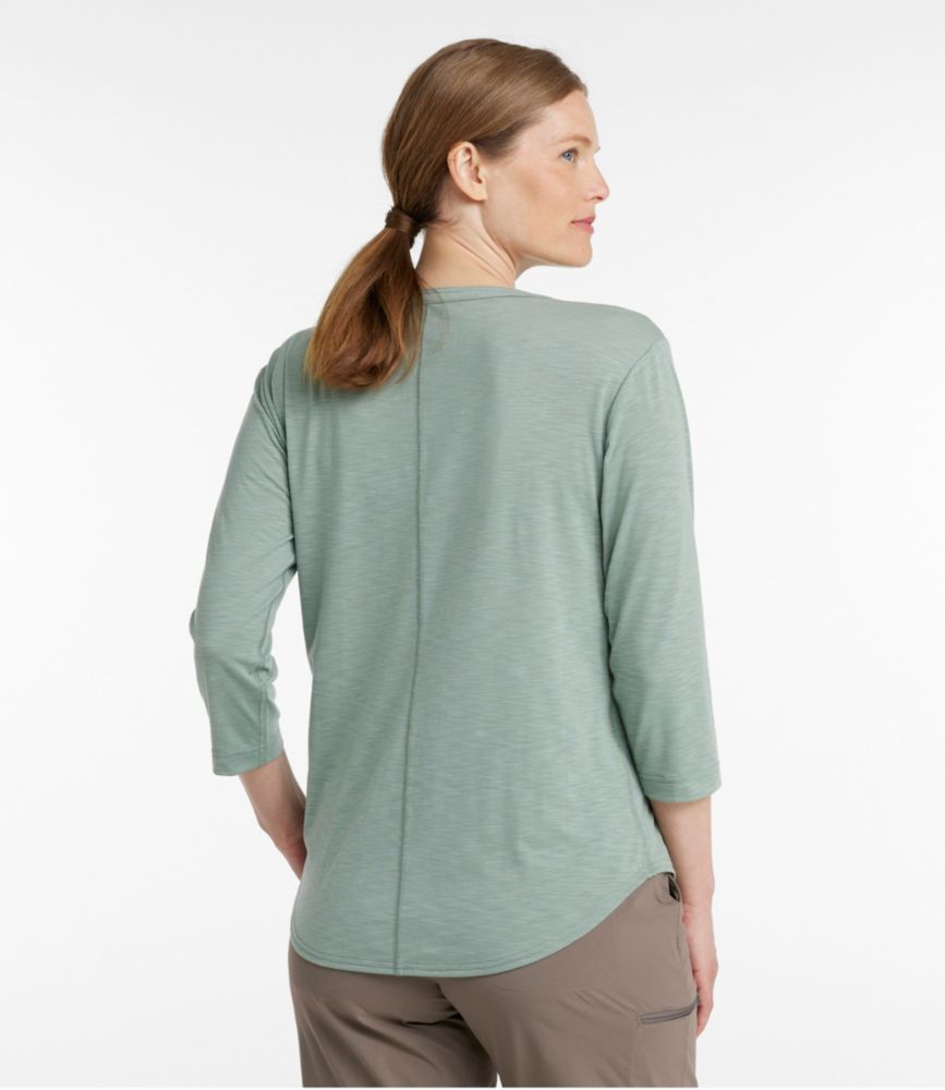 Women's Streamside Tee, ThreeQuarterSleeve Splitneck Tees & Knit