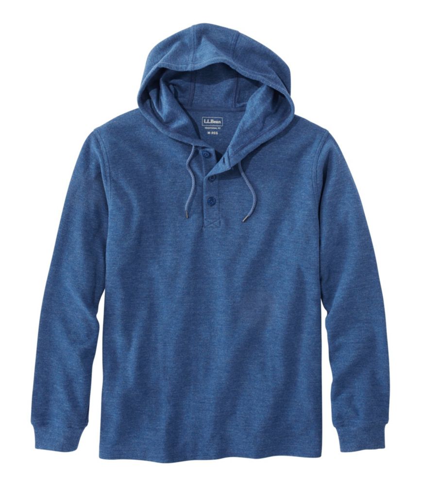 Men's Unshrinkable MiniWaffle Henley, Hoodie, Traditional Fit