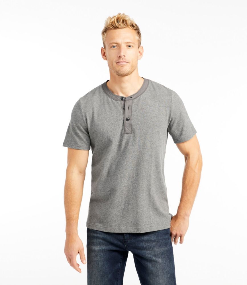 Men's Signature Slub Henley, ShortSleeve Regular Shirts at L.L.Bean