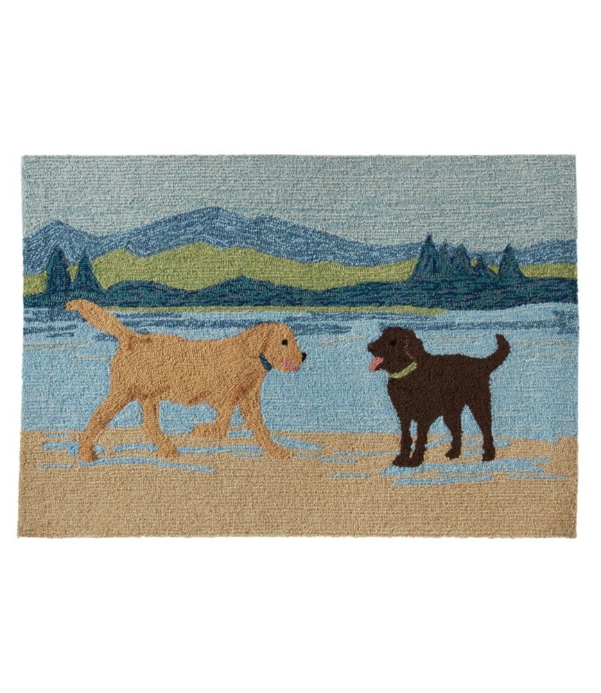 Indoor/Outdoor Vacationland Rug, Scenic Dogs Indoor at L.L.Bean