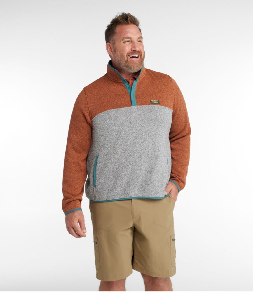 Men's L.L.Bean Sweater Fleece Pullover, Colorblock Fleece at L.L.Bean