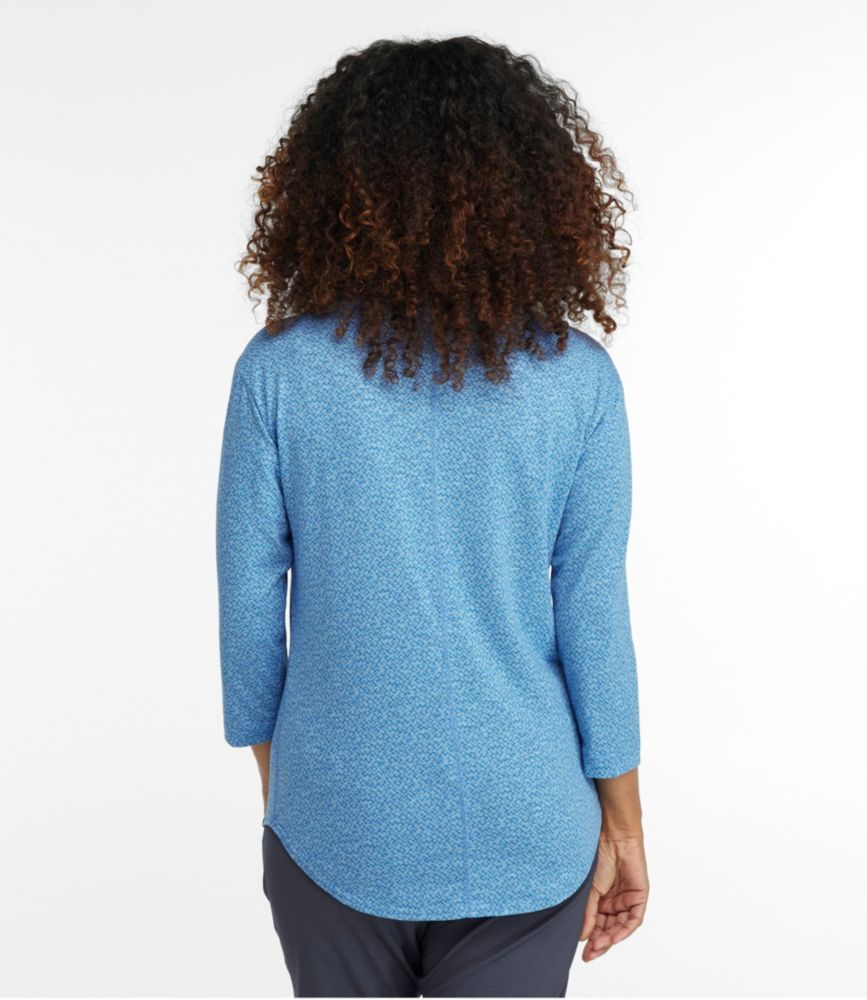 Women's Streamside Tee, ThreeQuarterSleeve Splitneck, Print Tees