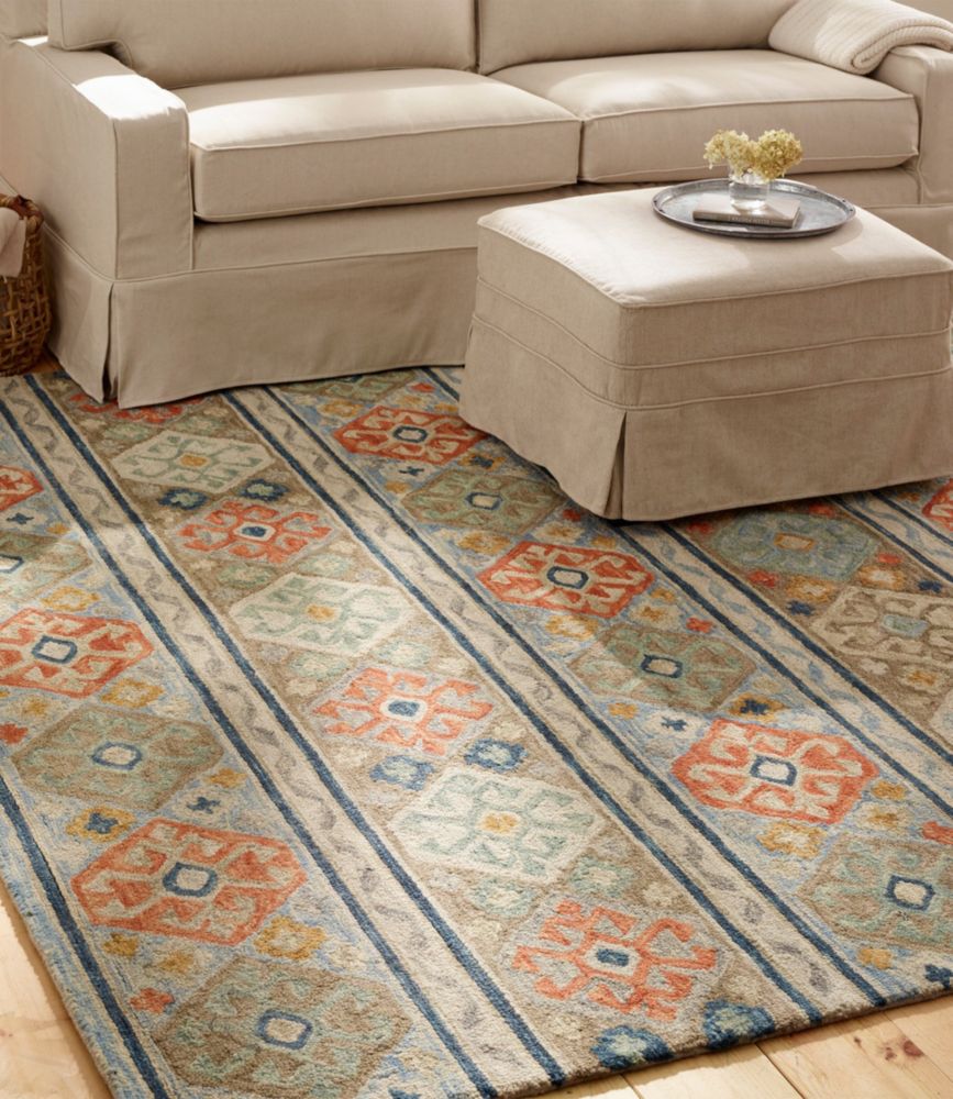 Medallion Wool Tufted Rug, Multi Indoor at L.L.Bean