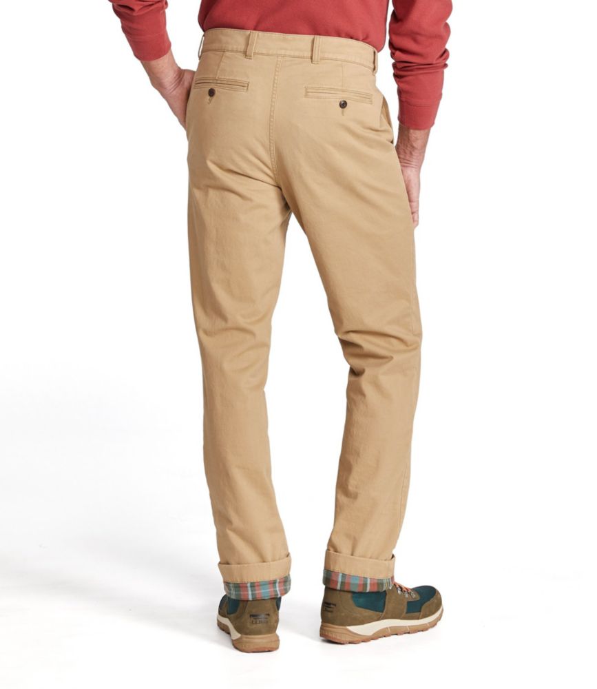 Men's Lakewashed Stretch Khakis, Standard Fit, FlannelLined Pants