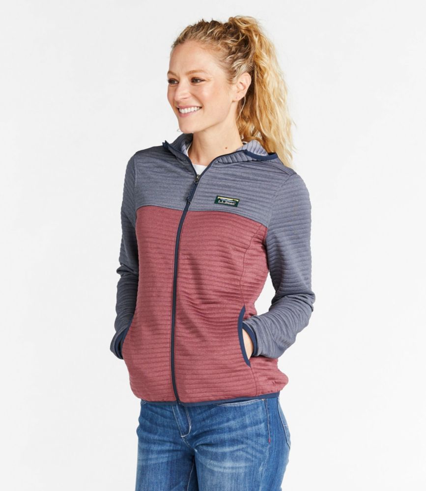 Women's Airlight Knit FullZip Hoodie, Colorblock Fleece Jackets at L