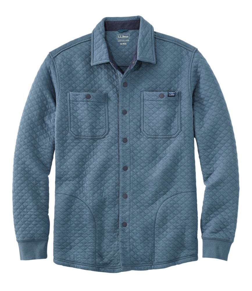 Men's Quilted Sweatshirts, Snap Overshirt