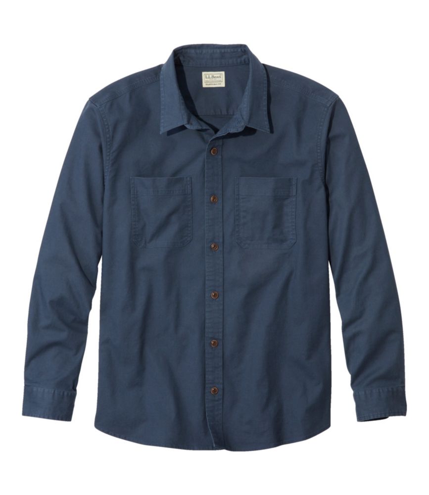 Men's BeanFlex Twill Shirt, Traditional Untucked Fit, LongSleeve