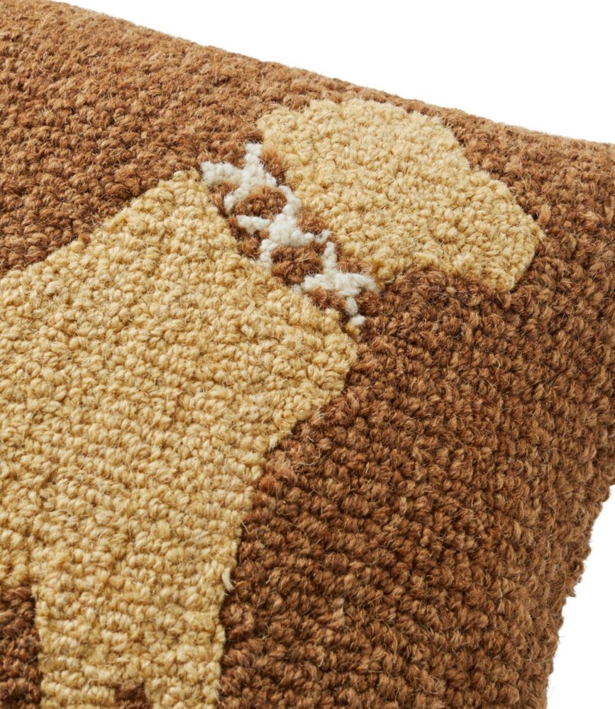 Wool Hooked Throw Pillow, Yellow Lab, 14" x 14" Throw Pillows at L.L.Bean