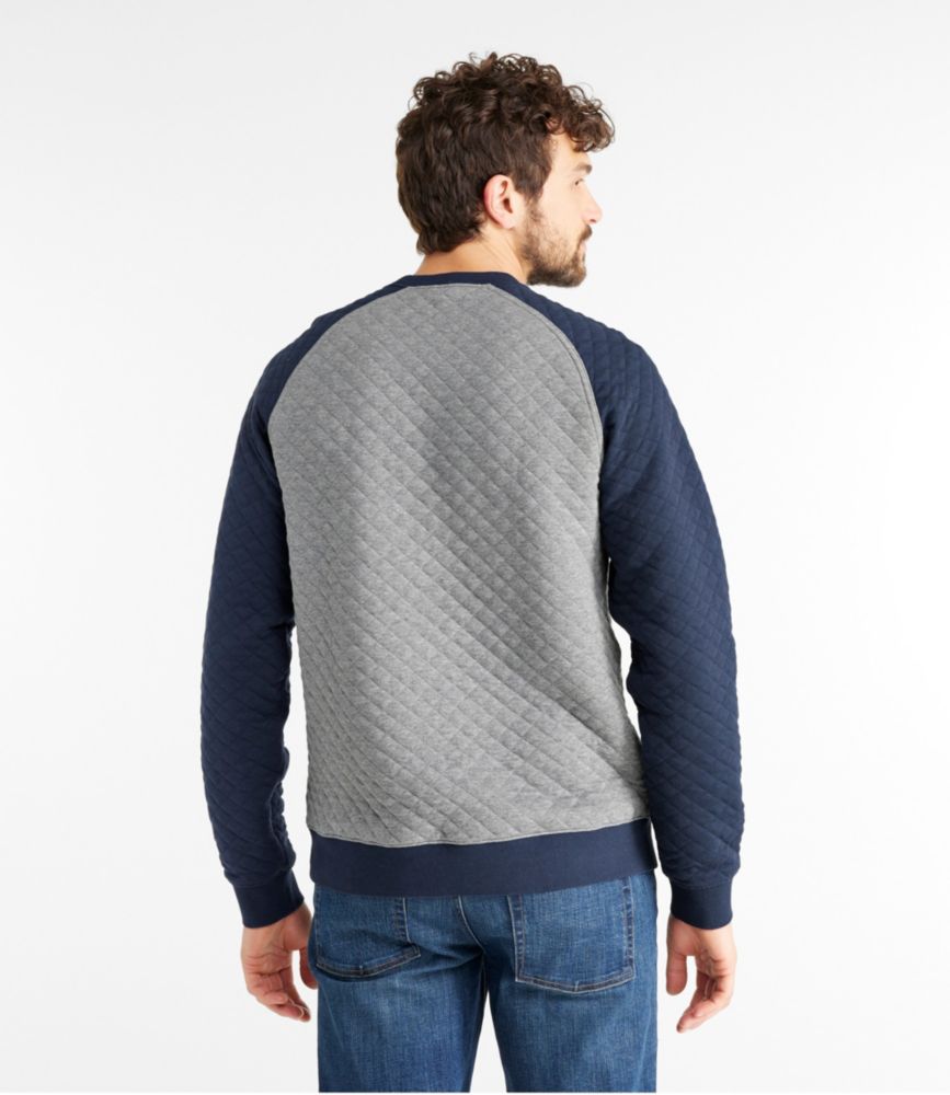 Men's Quilted Sweatshirt, Crewneck, Colorblock Sweatshirts & Fleece