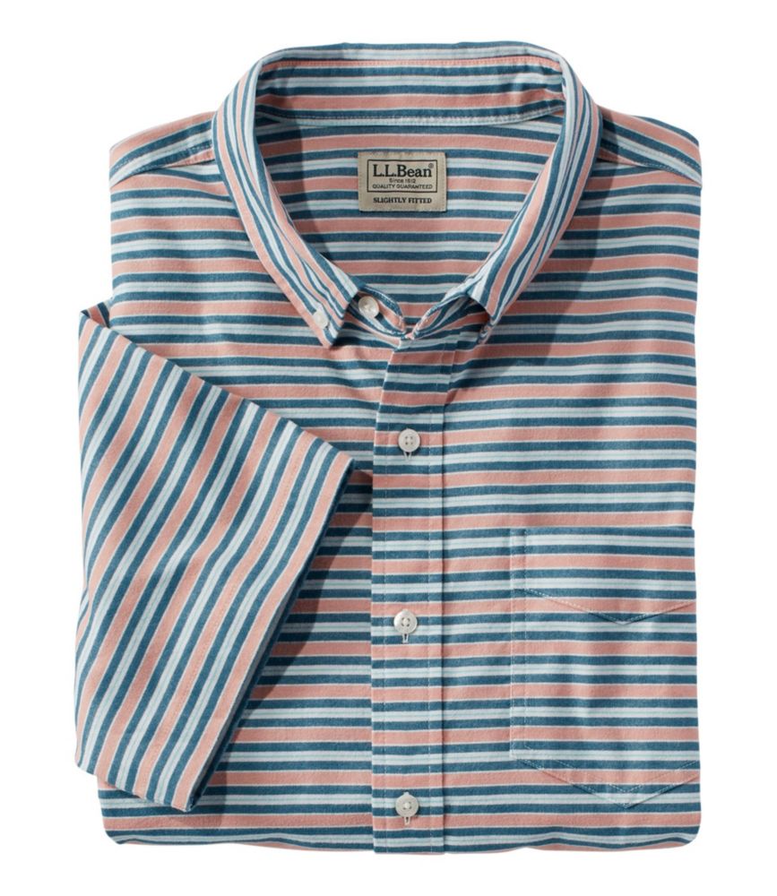 Men's Comfort Stretch Oxford, Slightly Fitted Untucked Fit, Short