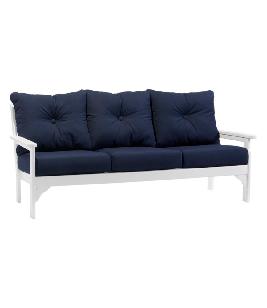 AllWeather Patio Sofa with Navy Cushion Sofas & Sets at L.L.Bean