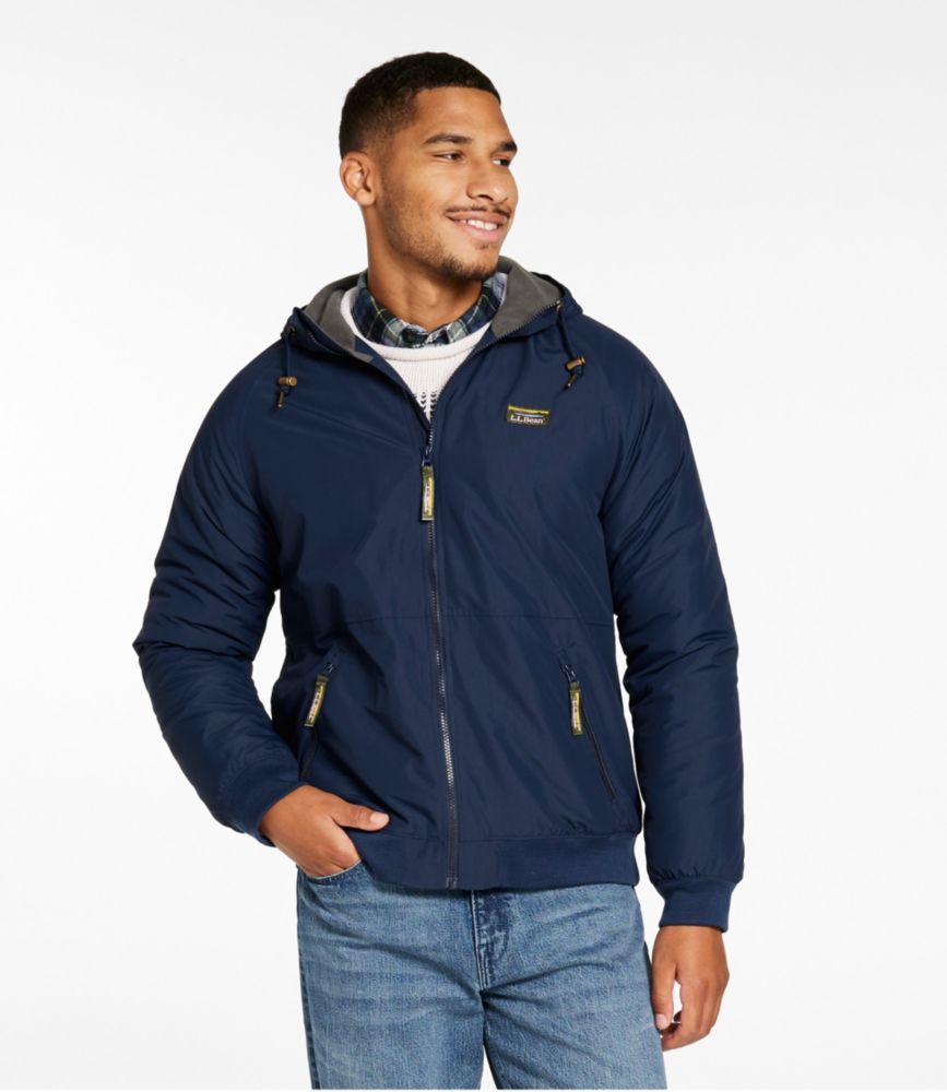 Men's Insulated 3Season Bomber Hooded Jacket Insulated Jackets at L