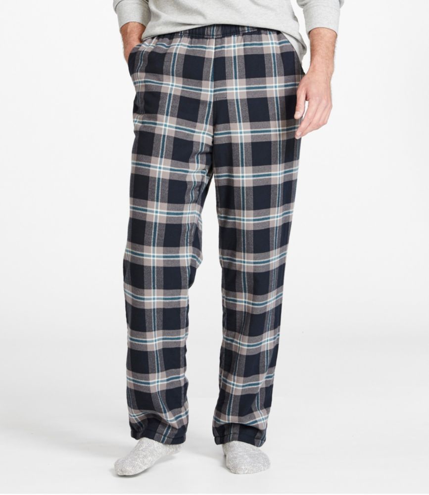 Men's FleeceLined Flannel Fireside Lounge Pants Pajamas at L.L.Bean