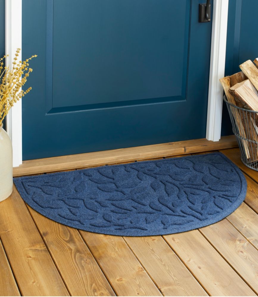 Heavyweight Recycled Waterhog Doormat, Crescent, Woodland Leaf