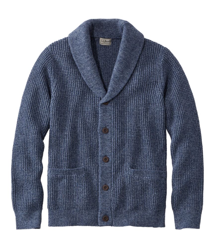 Men's Organic Cotton Waffle Sweater, Cardigan Sweaters at L.L.Bean