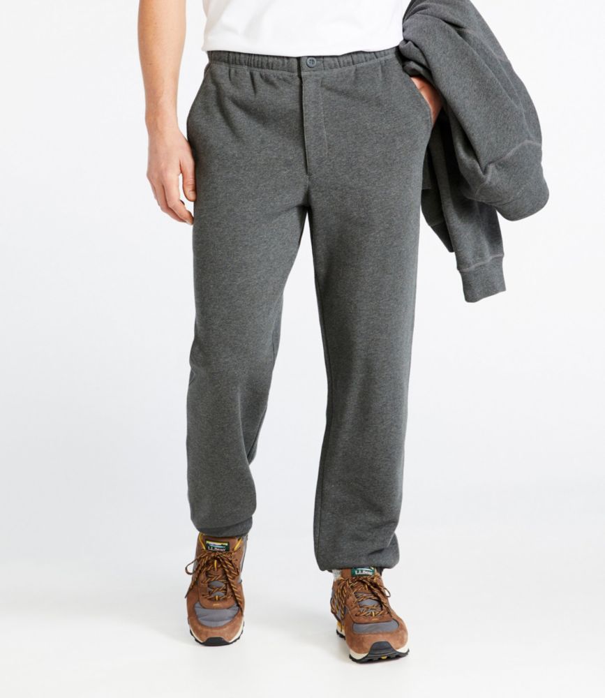 Men's Athletic Sweats, ZipFly Sweatpants with Internal Drawstring