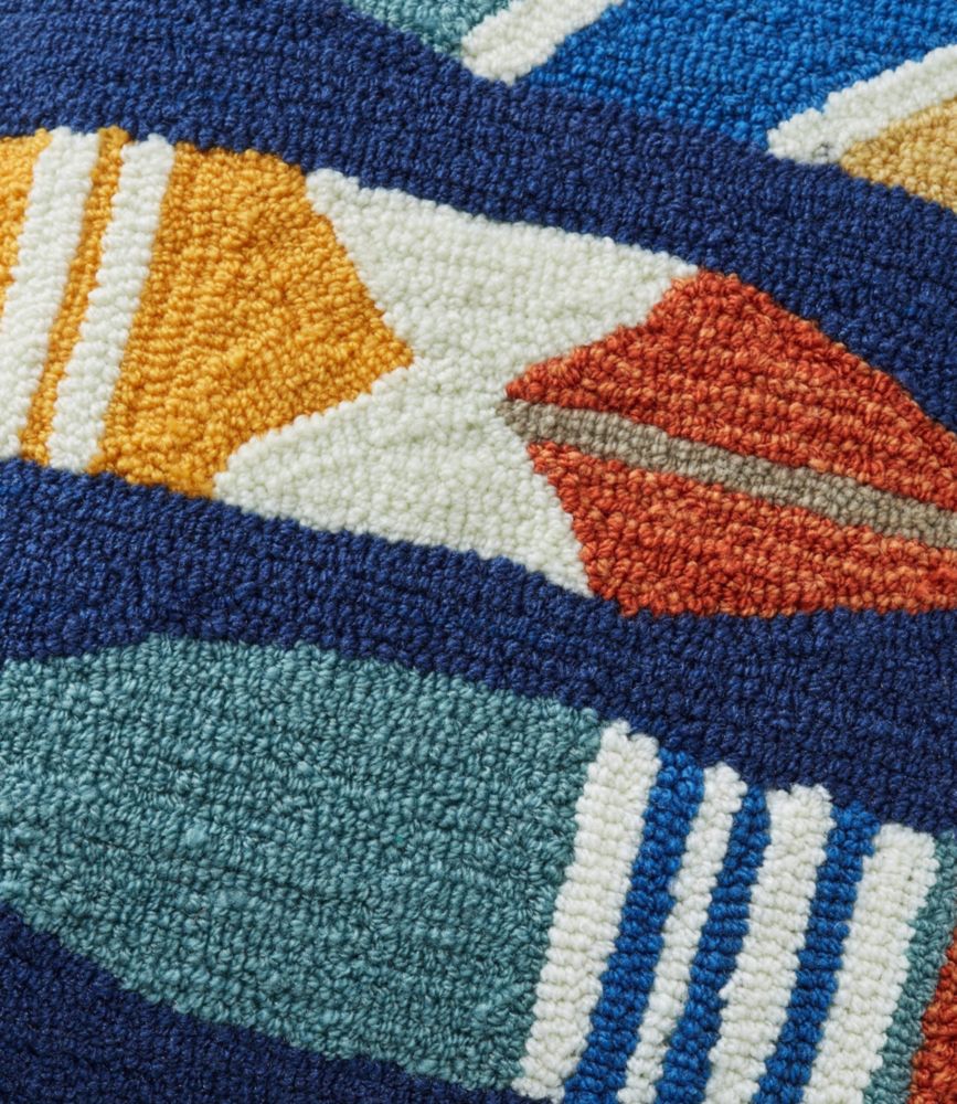 Indoor/Outdoor Hooked Pillow, Paddles Throw Pillows at L.L.Bean