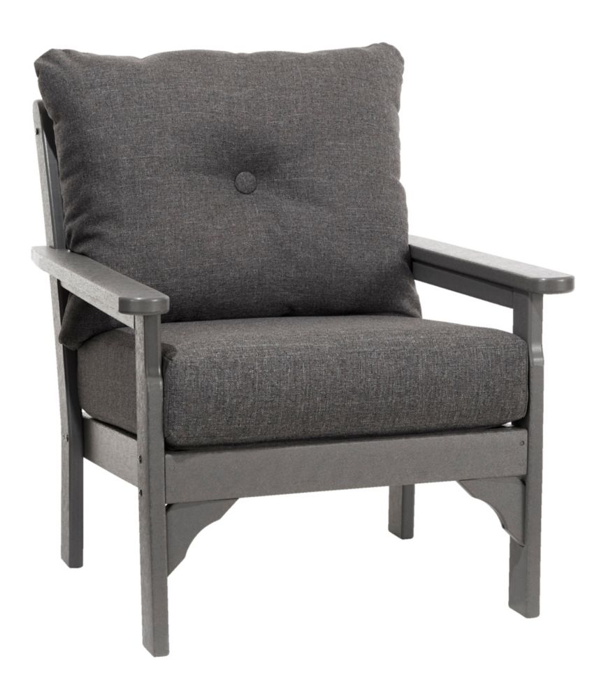 AllWeather Patio Chair with Textured Cushion, Slate Gray Patio