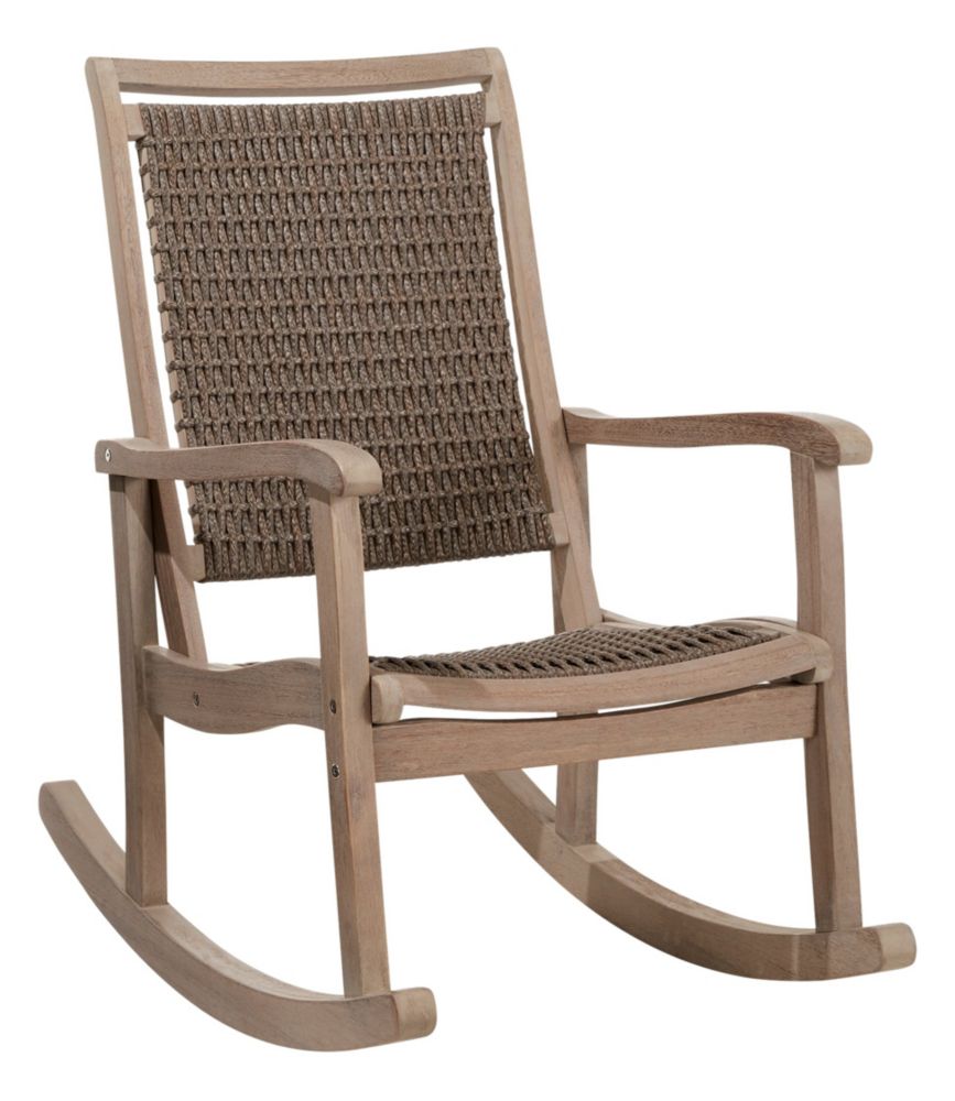 Wicker Eucalyptus Rocker, Gray Washed Chairs at L.L.Bean