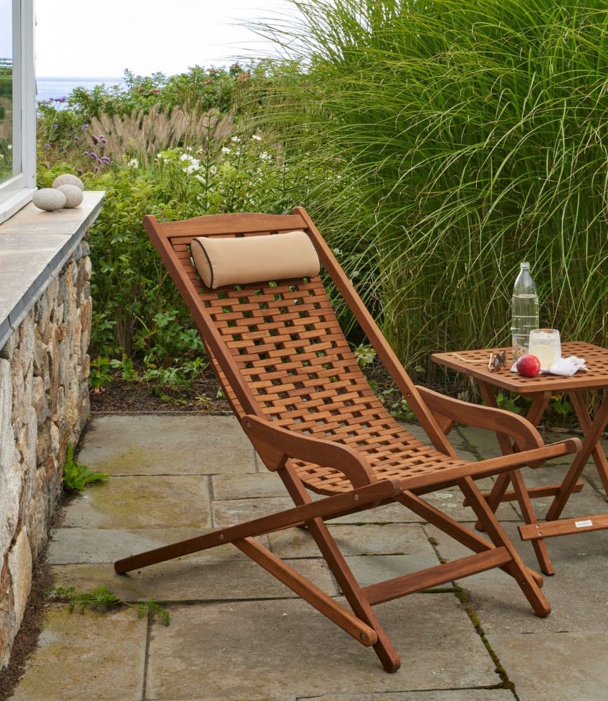Eucalyptus Sling Folding Lounger Patio Chairs at L.L.Bean