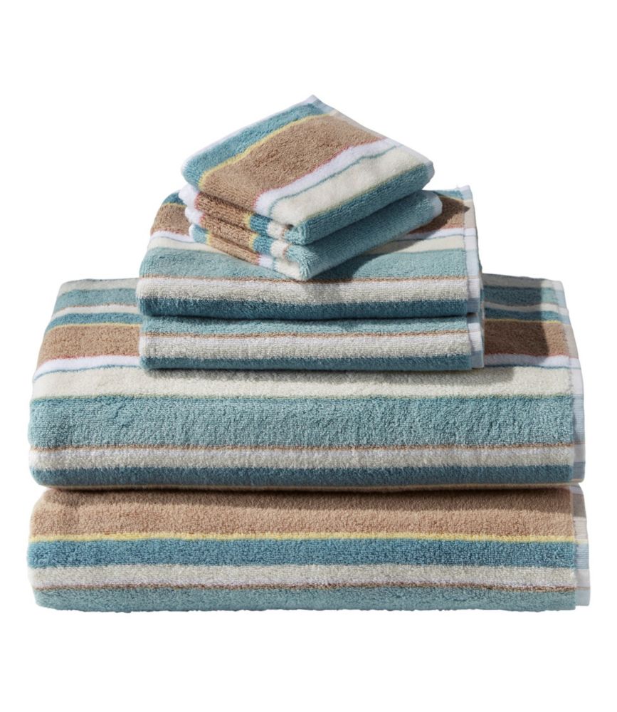 Bean's Organic Cotton Towel Set, Stripe Bath & Beach Towels at L.L.Bean