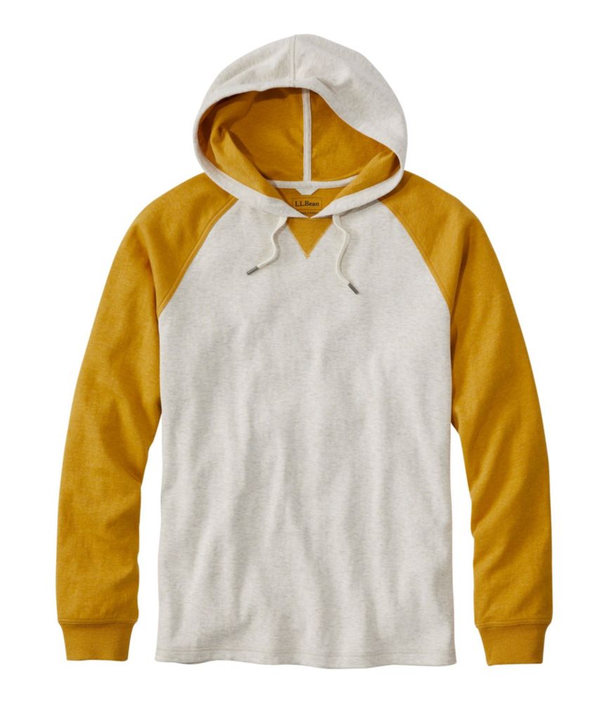 Men's Washed Cotton DoubleKnit Hoodie, Colorblock Sweatshirts