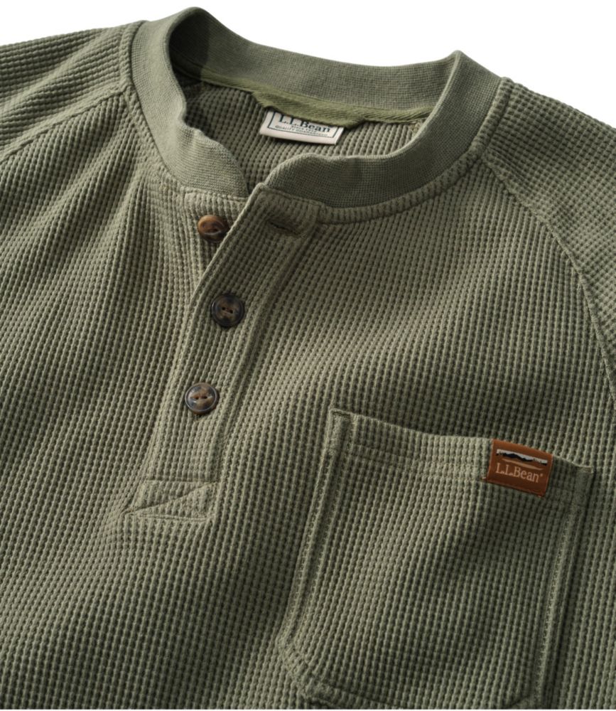 Men's BeanBuilt Waffle Henley, Traditional Untucked Fit Henleys at L
