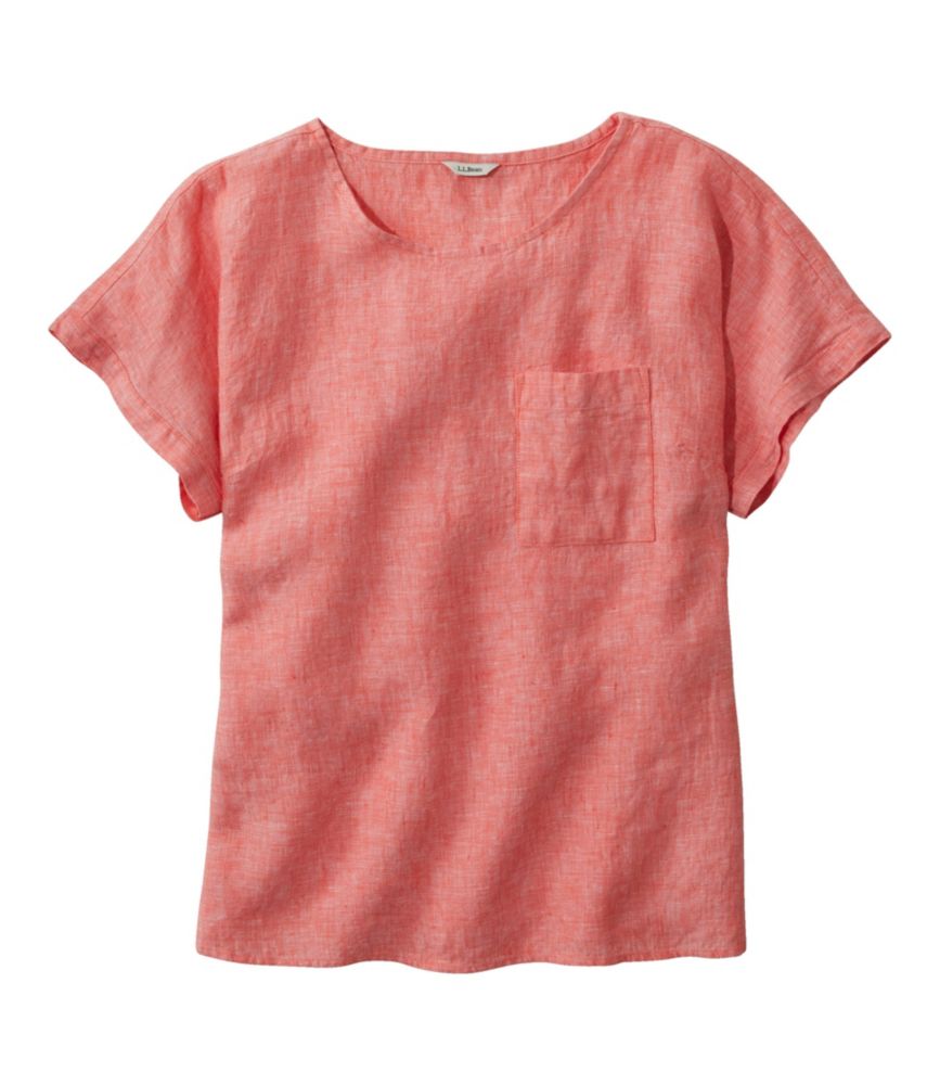 Women's Premium Washable Linen Shirt, ShortSleeve Tee Shirts & Tops