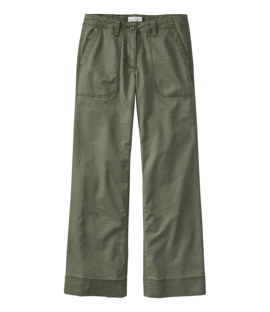 Women's Signature Cotton/TENCEL Utility Pants, WideLeg AnkleLength Pants at L.L.Bean