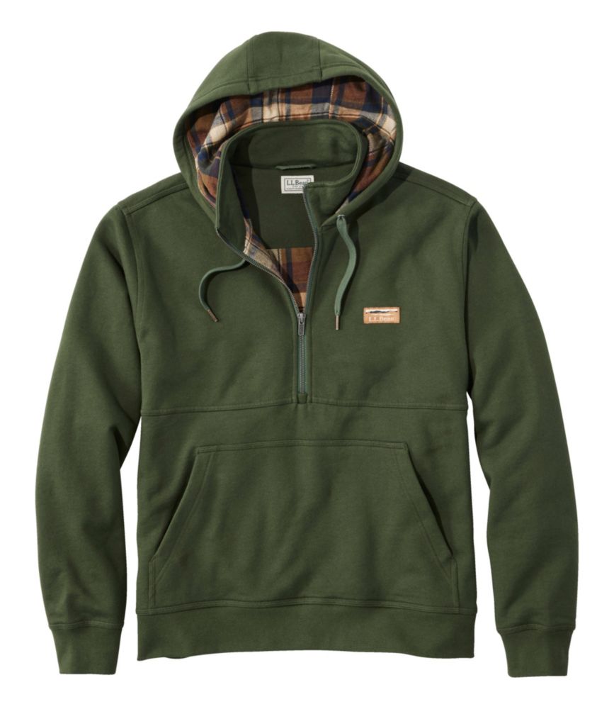 Men's Katahdin Iron Works® HalfZip Sweatshirt, Hooded, FlannelLined