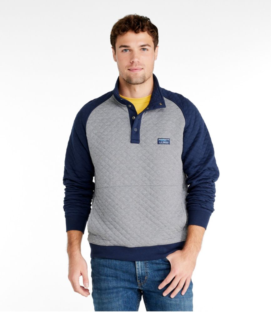 Men's Quilted Sweatshirt, Mockneck, Colorblock Sweatshirts & Fleece