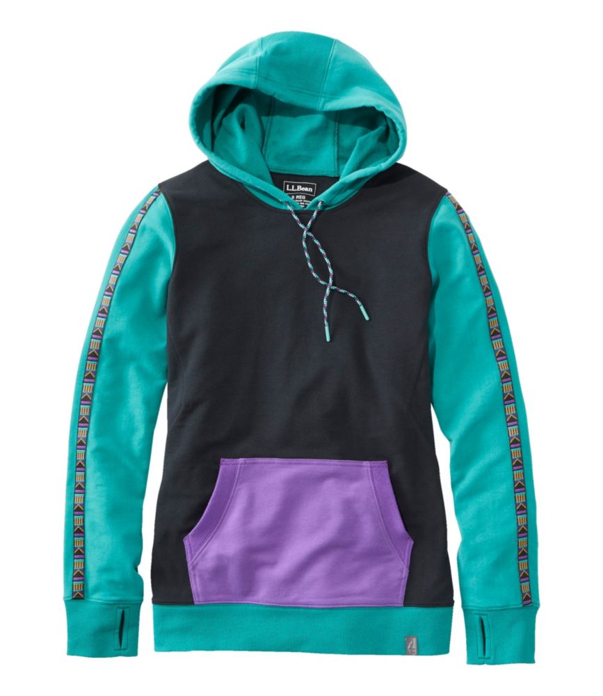 Women's Bean's Cozy Camp Hoodie, Colorblock Sweatshirts & Fleece at L