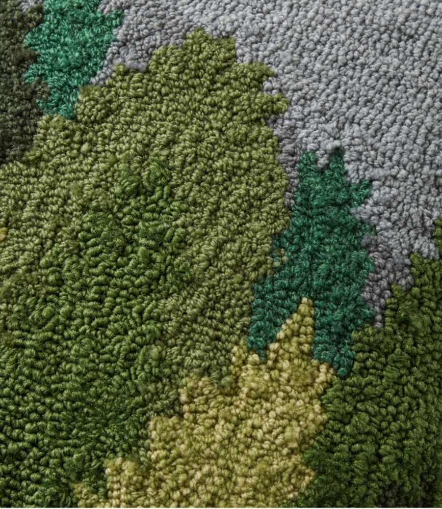 Indoor/Outdoor Hooked Pillow, Mountain Scene Throw Pillows at L.L.Bean