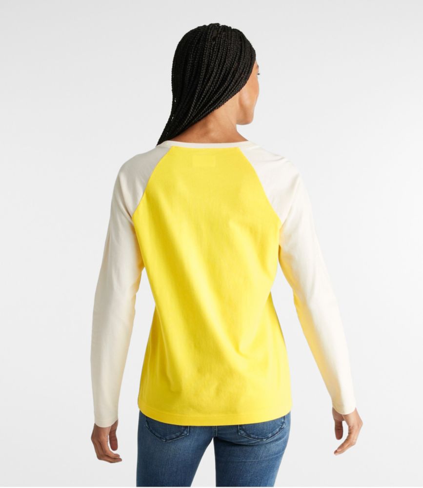 L.L.Bean x Peanuts Women's Raglan LongSleeve TShirt, Wild Side Tees