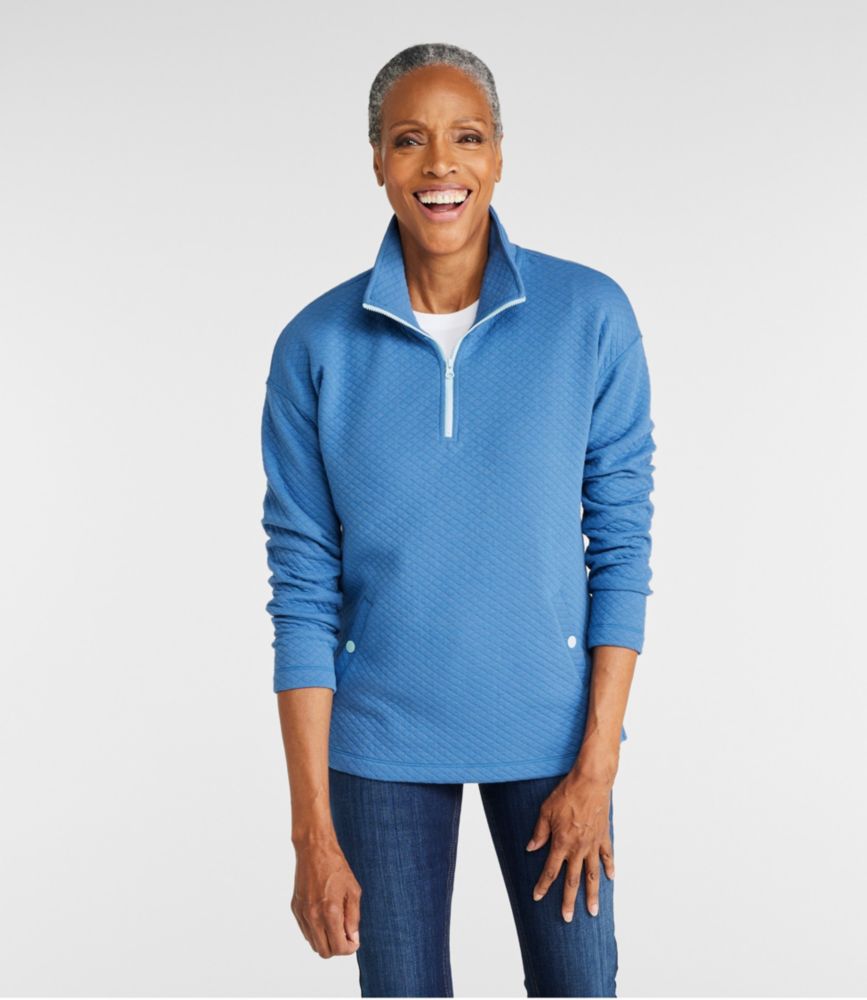 Women's SoftLight Quilted Top, QuarterZip Sweatshirts & Fleece at L.L.Bean