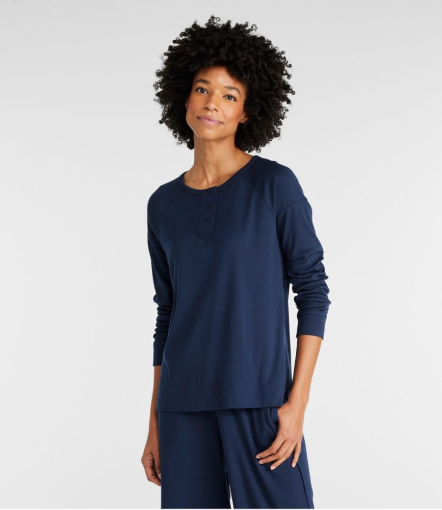 Women's Restorative Sleepwear, LongSleeve Henley Pajamas