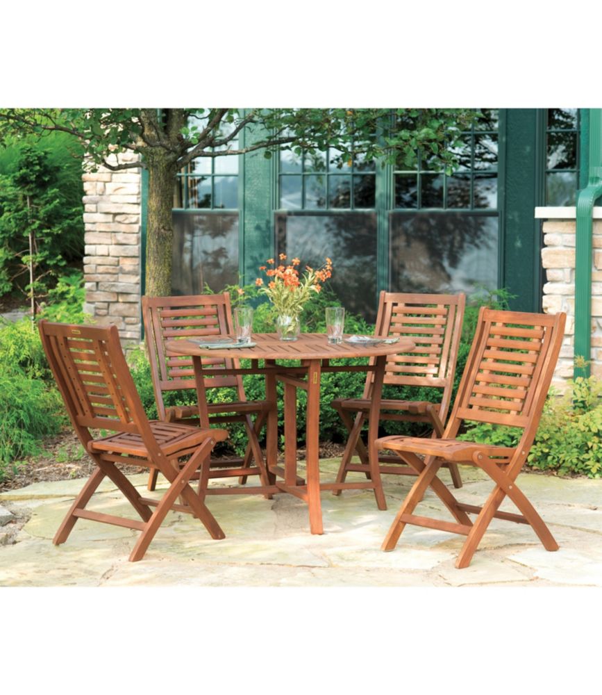 Eucalyptus Foldable Dining Chairs, Set of Two Chairs at L.L.Bean
