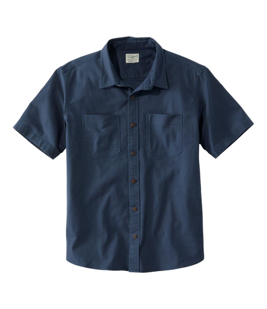 Men's BeanFlex Twill Shirt, Traditional Untucked Fit, ShortSleeve