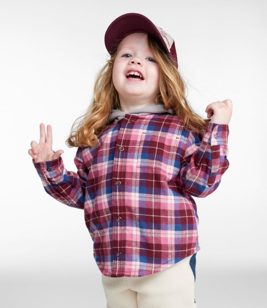 Toddlers' FleeceLined Flannel Shirt, Hooded Toddler & Baby at L.L.Bean