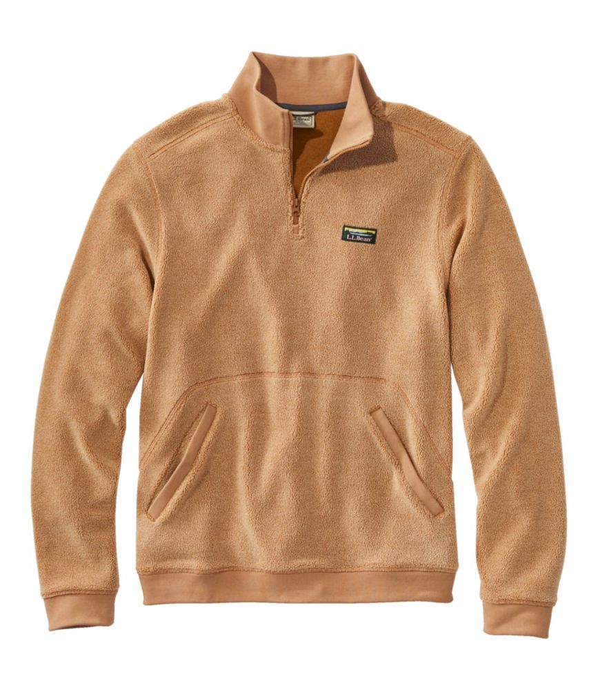Men's Tumbled Sherpa, QuarterZip Pullover Fleece at L.L.Bean
