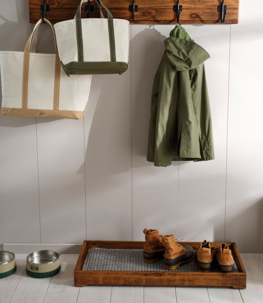 Rustic Wooden Boot Tray Storage at L.L.Bean