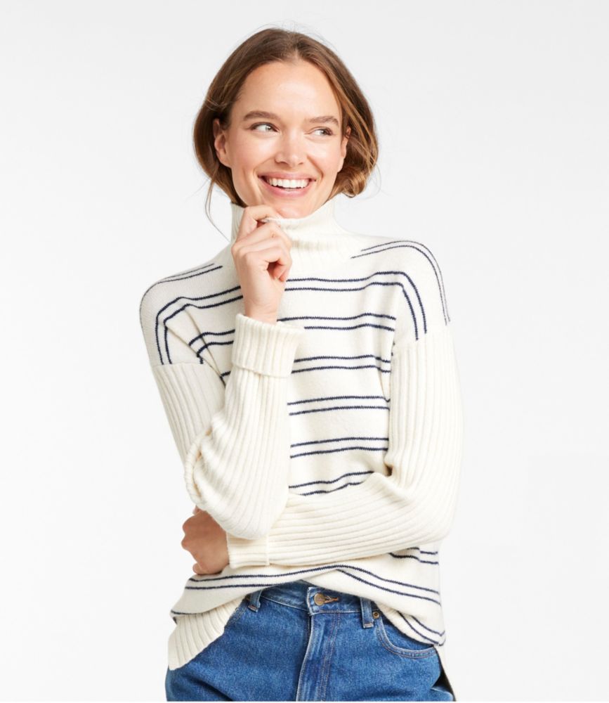 Women's The Essential Sweater, Turtleneck Stripe Sweaters at L.L.Bean