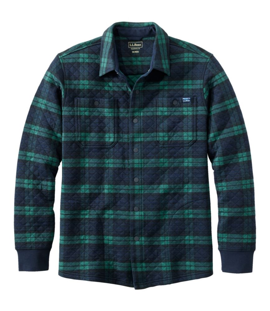 Men's Quilted Sweatshirts, Snap Overshirt, Plaid Sweatshirts at L.L.Bean