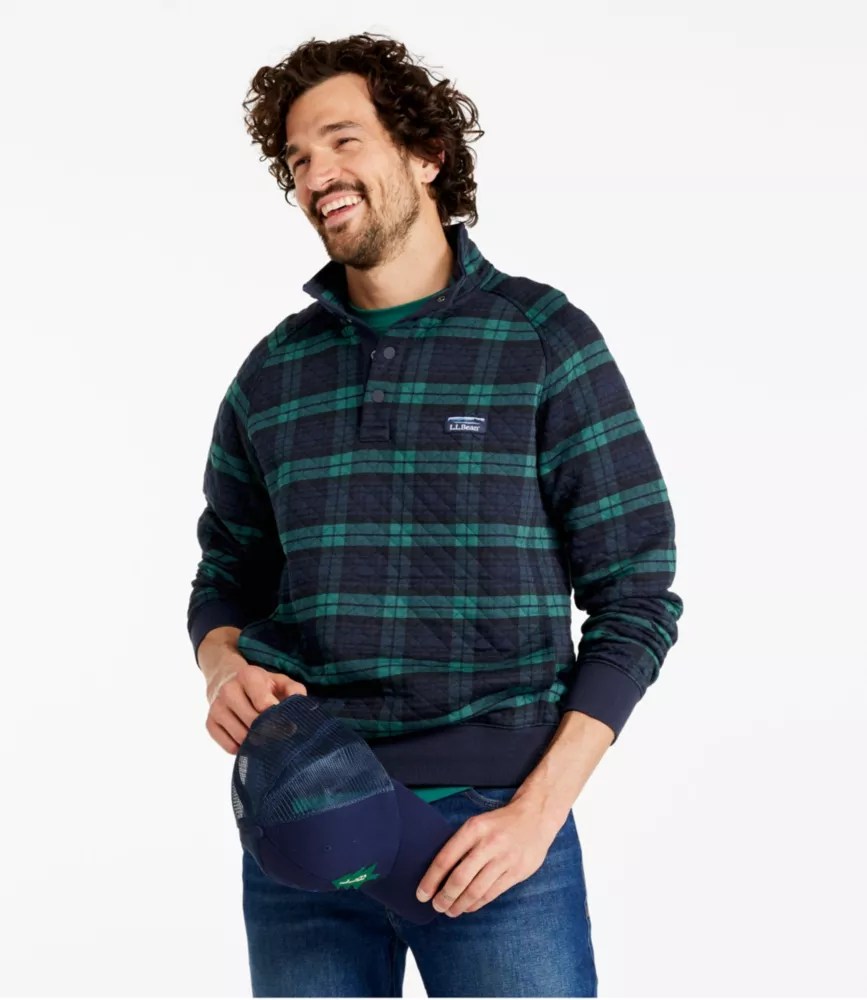 Men's Quilted Sweatshirt, Mockneck, Plaid Sweatshirts & Fleece at L.L