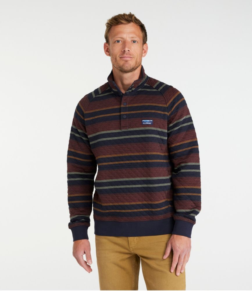 Men's Quilted Sweatshirt, Mockneck, Stripe Sweatshirts at L.L.Bean