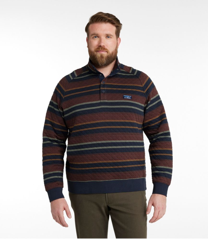 Men's Quilted Sweatshirt, Mockneck, Stripe Sweatshirts at L.L.Bean