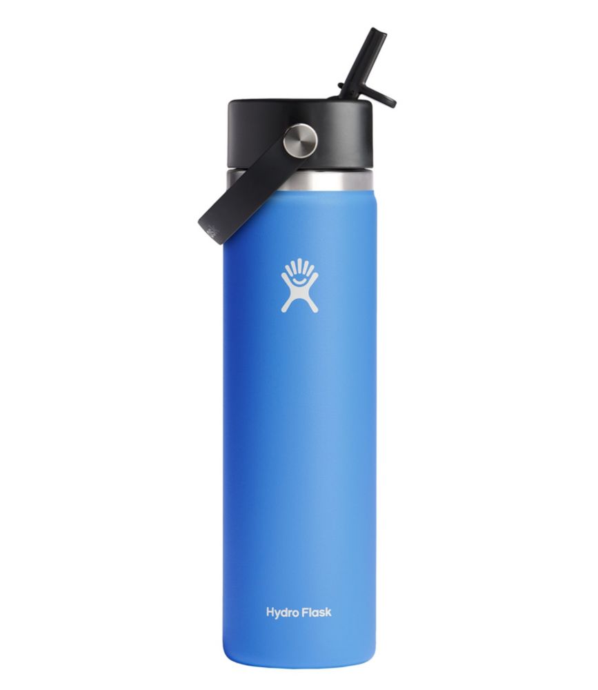 Hydro Flask Wide Mouth Water Bottle with Flex Straw Cap, 24 oz